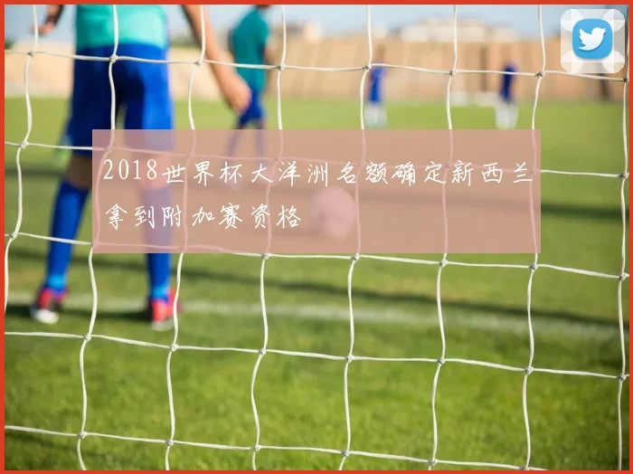 2018世界杯大洋洲名额确定新西兰拿到附加赛资格